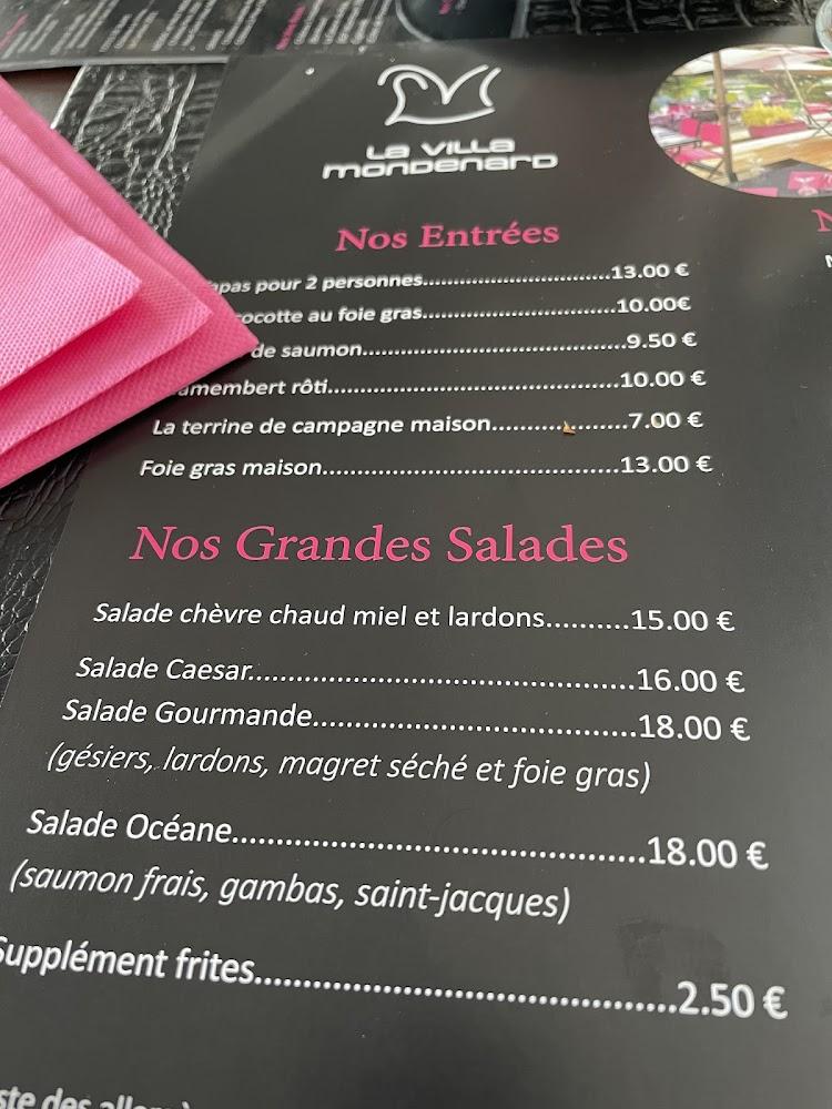 La Villa Mondénard - Menu Image 3