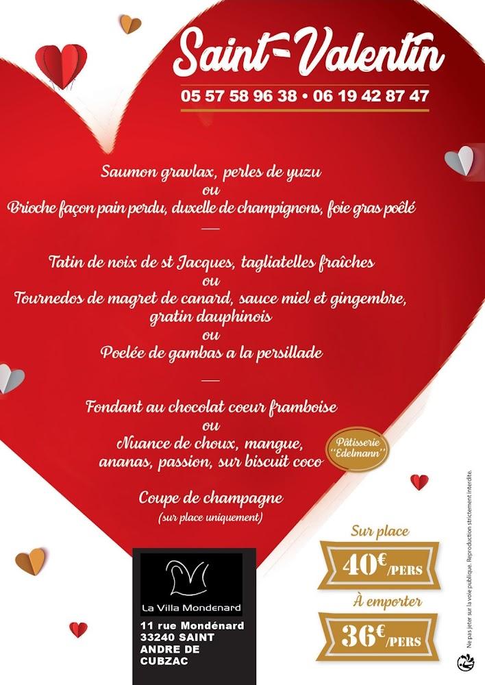 La Villa Mondénard - Menu Image 4